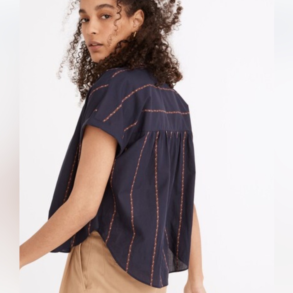 Madewell Navy Hilltop Shirt - Picture 3 of 8
